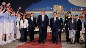 Trump arrives in Beijing for high-stakes meeting with Chinese President Xi Trump arrives in Beijing for high-stakes meeting with Chinese President Xi